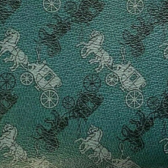 COACH Leather Viridian Green Sage Horse & Carriage Wristlet Limited Edition NWT